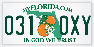 FL license plate 0310XY