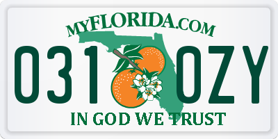 FL license plate 0310ZY