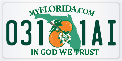FL license plate 0311AI