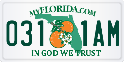 FL license plate 0311AM