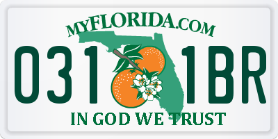 FL license plate 0311BR