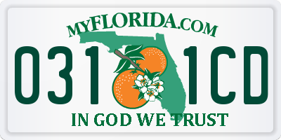 FL license plate 0311CD