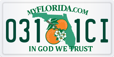 FL license plate 0311CI
