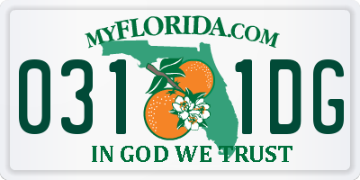 FL license plate 0311DG