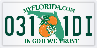 FL license plate 0311DI