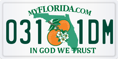 FL license plate 0311DM