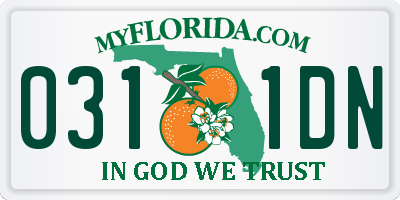 FL license plate 0311DN