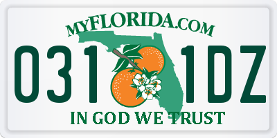 FL license plate 0311DZ