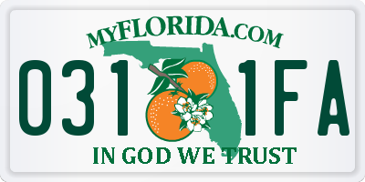 FL license plate 0311FA