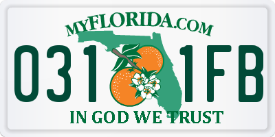 FL license plate 0311FB