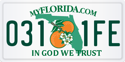FL license plate 0311FE