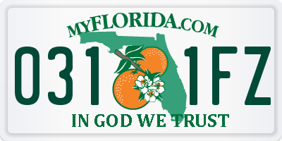 FL license plate 0311FZ