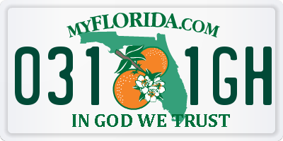 FL license plate 0311GH