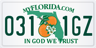 FL license plate 0311GZ