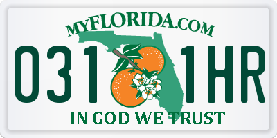 FL license plate 0311HR