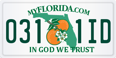 FL license plate 0311ID