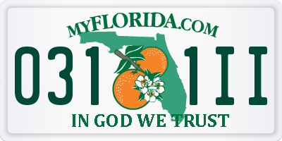 FL license plate 0311II
