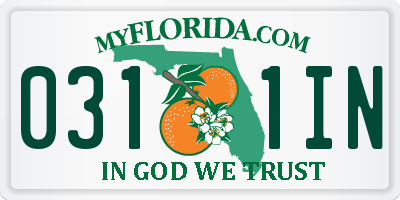 FL license plate 0311IN
