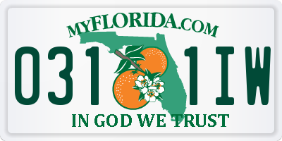 FL license plate 0311IW