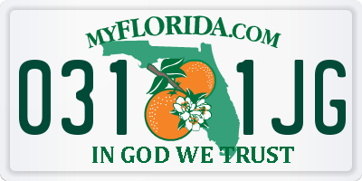 FL license plate 0311JG