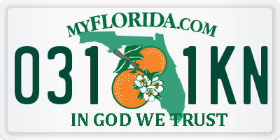 FL license plate 0311KN