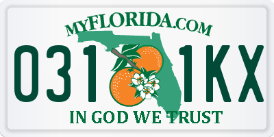 FL license plate 0311KX