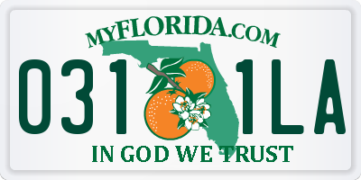 FL license plate 0311LA