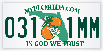 FL license plate 0311MM