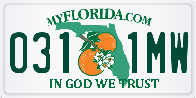 FL license plate 0311MW