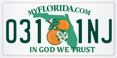 FL license plate 0311NJ