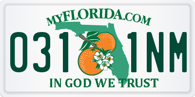 FL license plate 0311NM