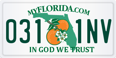 FL license plate 0311NV