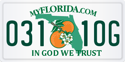 FL license plate 0311OG