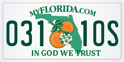 FL license plate 0311OS