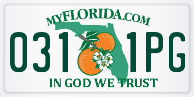 FL license plate 0311PG