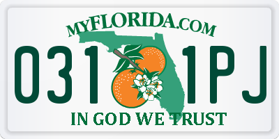 FL license plate 0311PJ
