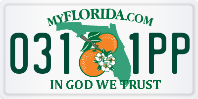 FL license plate 0311PP