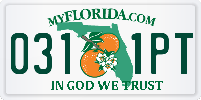 FL license plate 0311PT