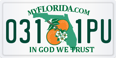 FL license plate 0311PU