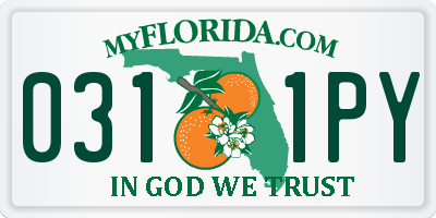 FL license plate 0311PY