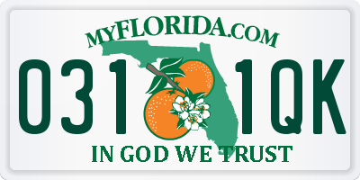 FL license plate 0311QK