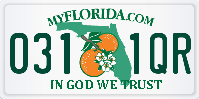 FL license plate 0311QR