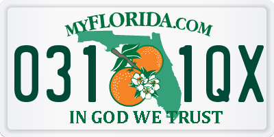 FL license plate 0311QX