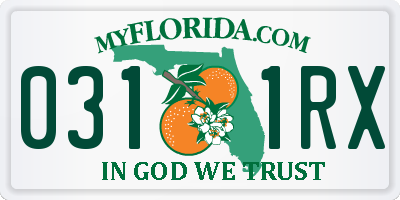 FL license plate 0311RX