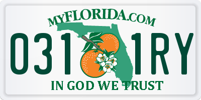 FL license plate 0311RY