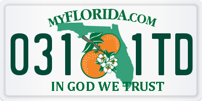 FL license plate 0311TD