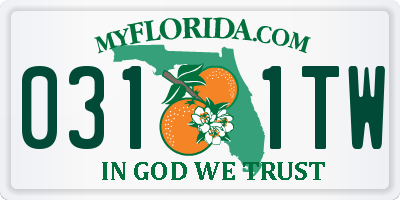 FL license plate 0311TW