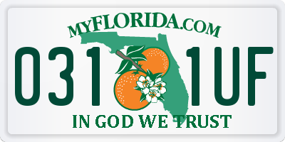FL license plate 0311UF