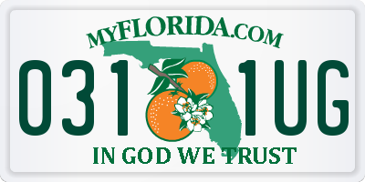 FL license plate 0311UG