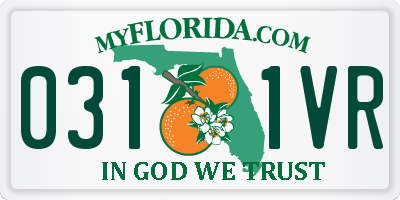 FL license plate 0311VR